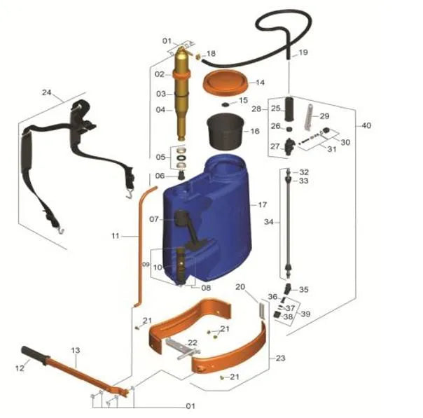 PULVERIZADOR COSTAL 20 LT JACTO