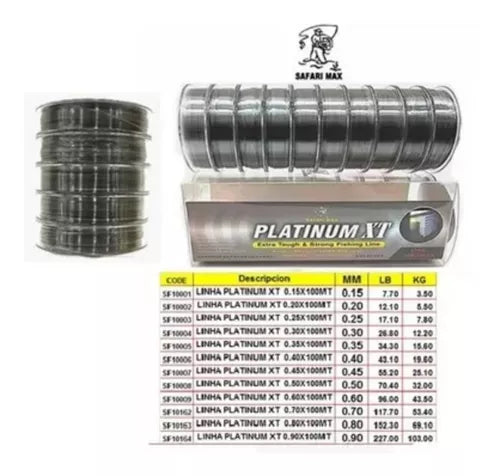 LINHA DE PESCA MONOFILAMENTO OTTONI PLATINUM XT